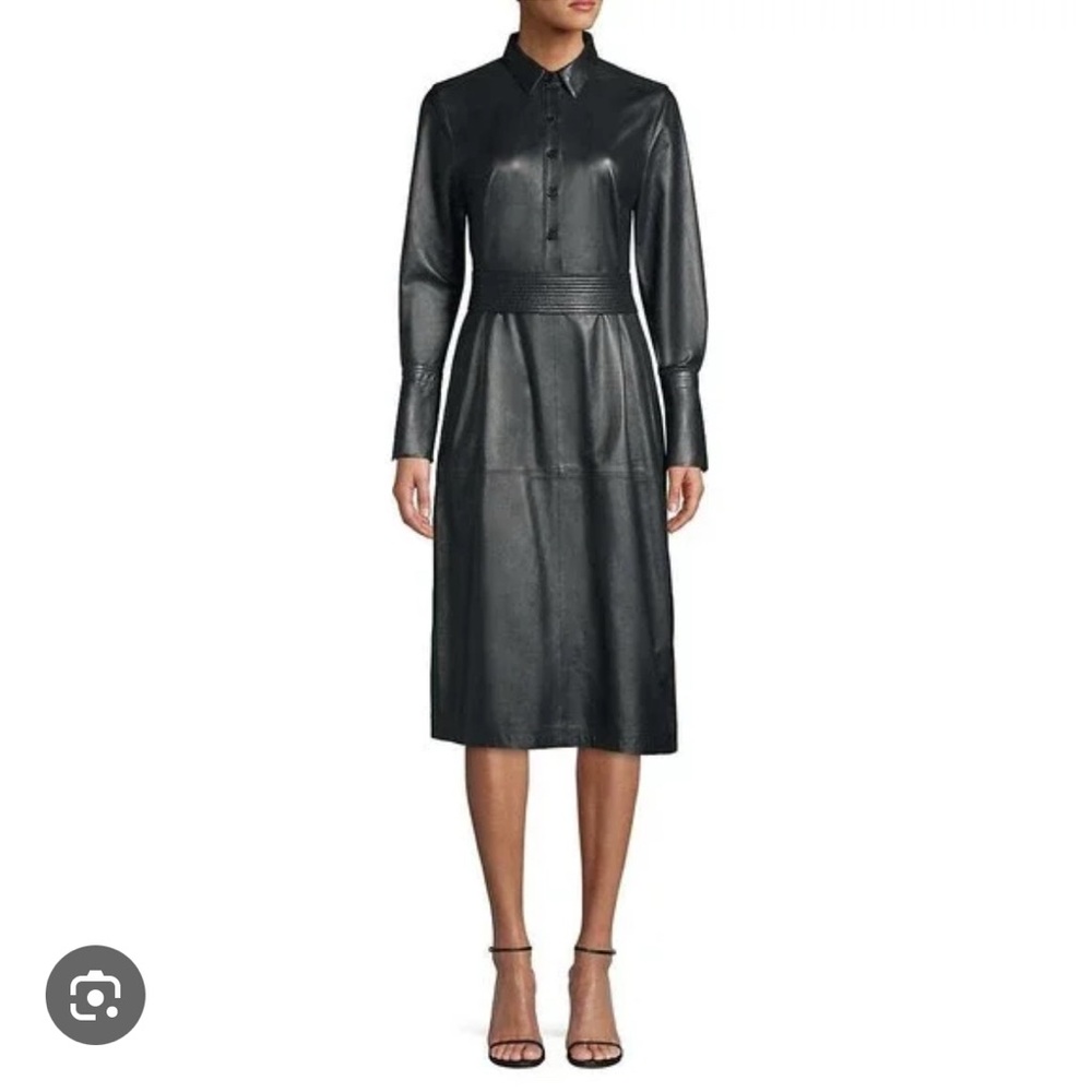 Equipment Orelie Leather Dress - Picture 2 of 7